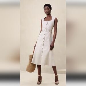 Banana Republic Cream Midi Dress